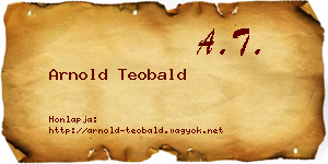 Arnold Teobald névjegykártya